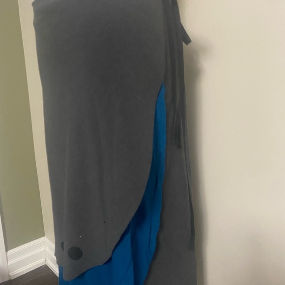 Women’s Nude Wrap Skirt Dark Grey & Teal - Picture 3 of 10